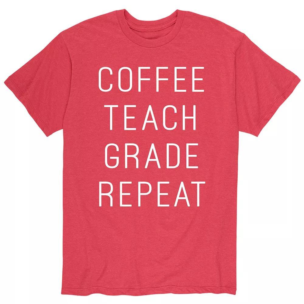 Mens Coffee Teach Grade Repeat Tee Product Image