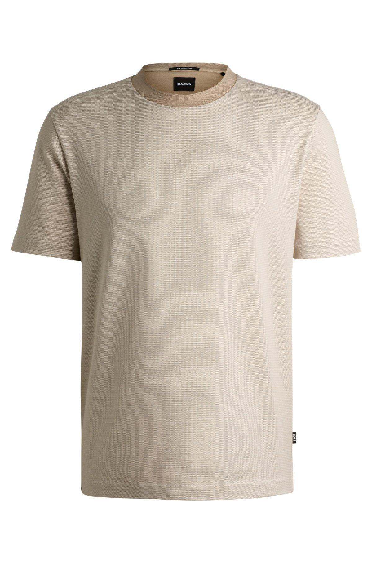 Mercerized-cotton T-shirt with micro pattern Product Image