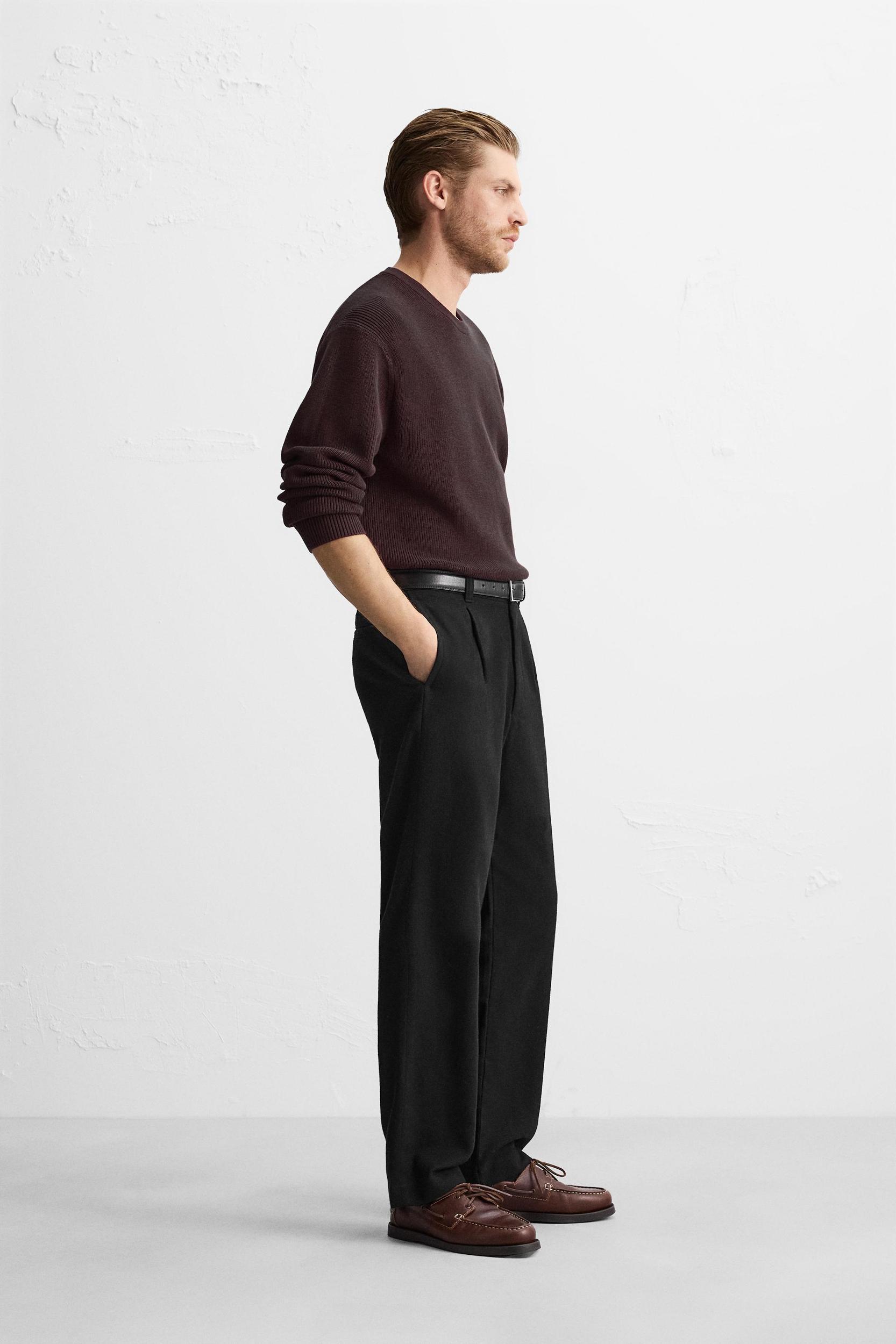 DARTED WOOL BLEND PANTS Product Image