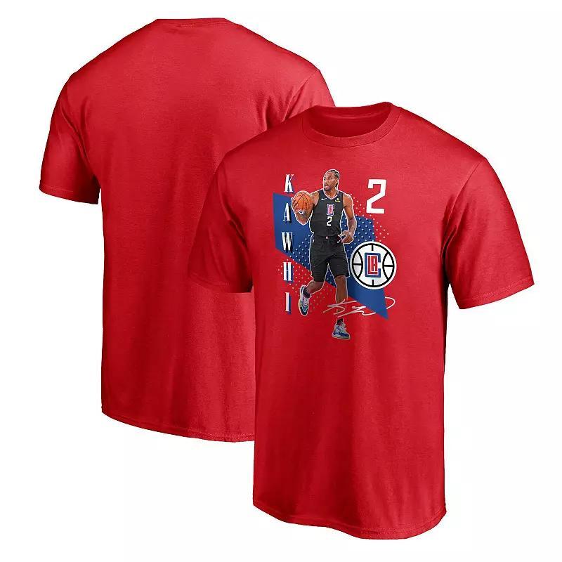 Men's Fanatics Branded Kawhi Leonard Red LA Clippers Pick & Roll T-Shirt, Size: Large Product Image