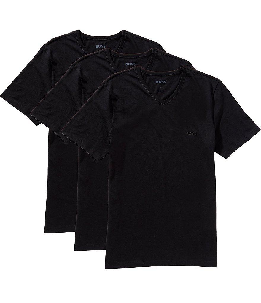 Hugo Boss Classic Fit Short Sleeve V-Neck Undershirt 3-Pack Product Image