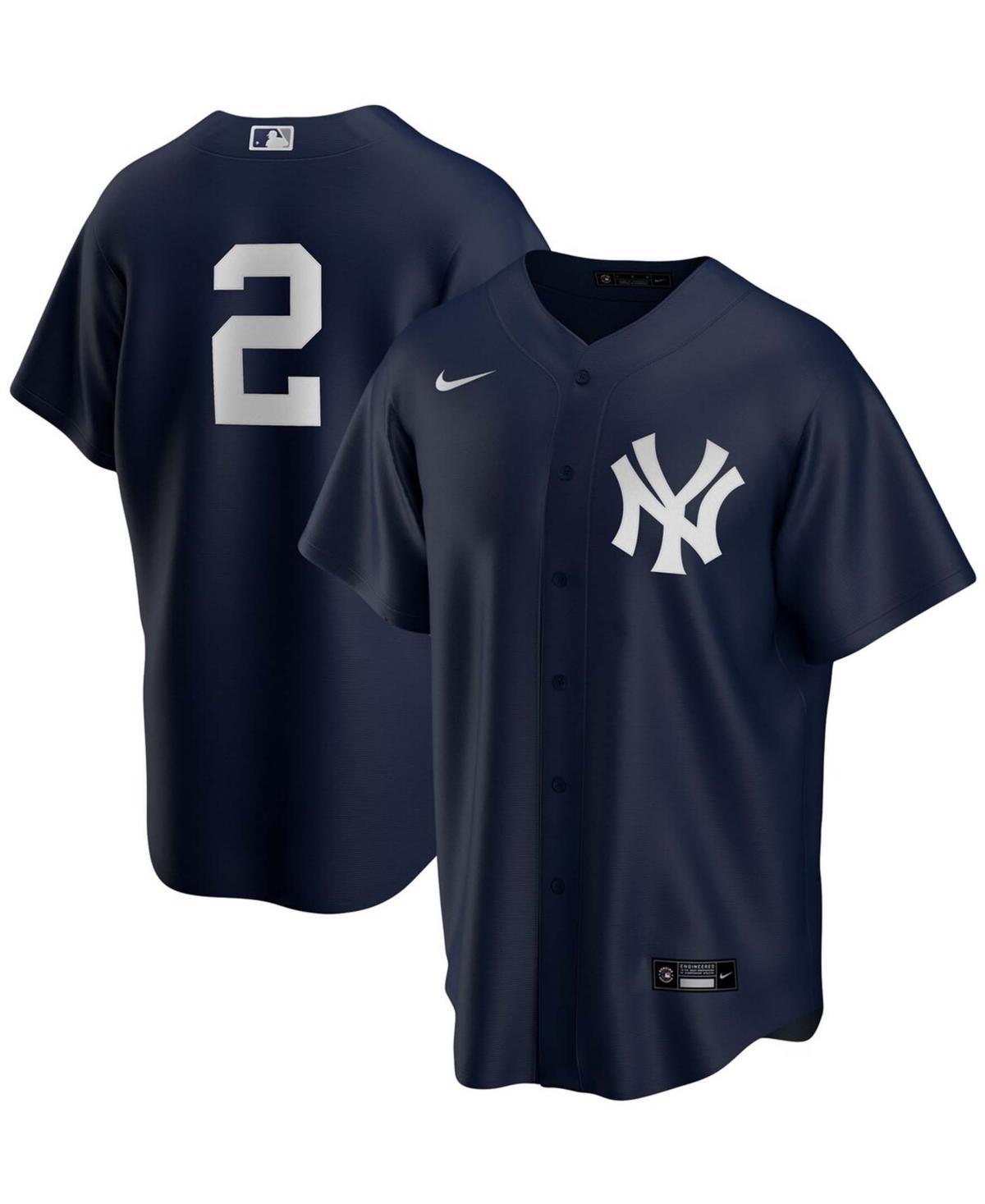Men's Nike Derek Jeter Navy New York Yankees Alternate Replica Player Jersey, Size: Small, Blue Product Image