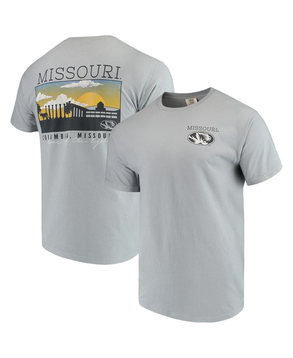 Men's Gray Missouri Tigers Comfort Colors Campus Scenery T-Shirt, Size: XL, Grey Product Image