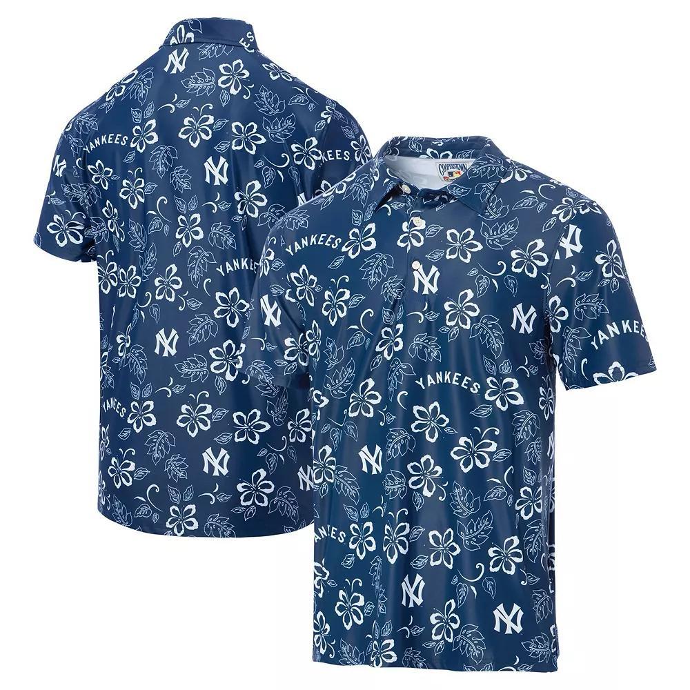 Men's Reyn Spooner Navy New York Yankees Cooperstown Collection Performance Polo, Size: XL, Blue Product Image