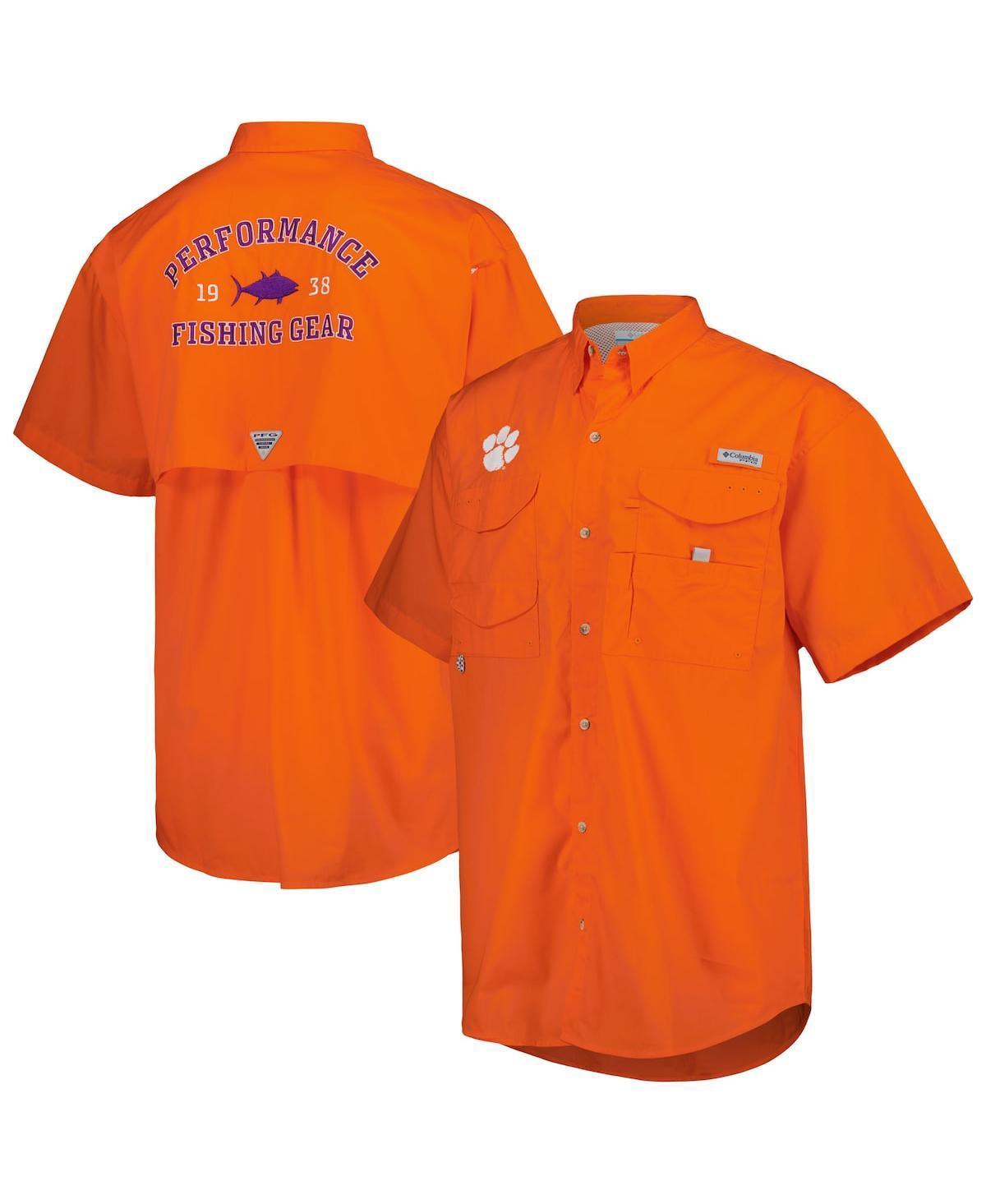 Men's Columbia Orange Clemson Tigers Bonehead Button-Up Shirt, Size: Large Product Image
