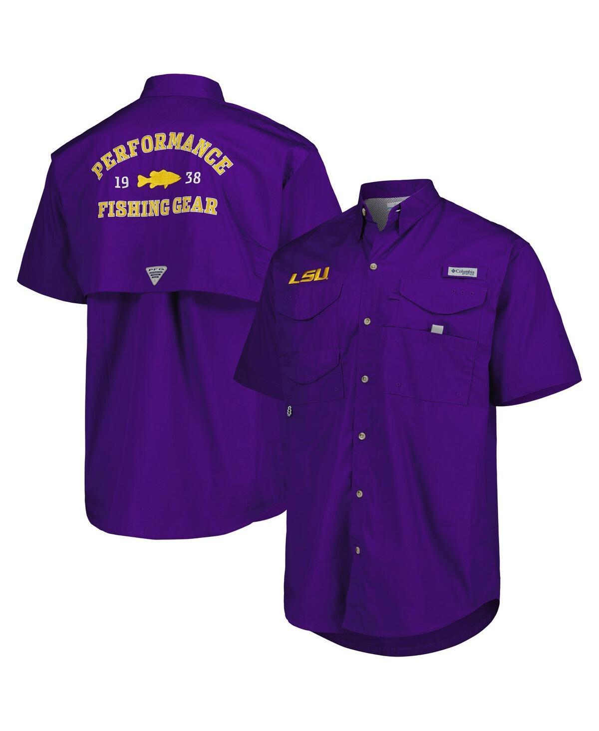 Men's Columbia Purple LSU Tigers Bonehead Button-Up Shirt, Size: Small Product Image