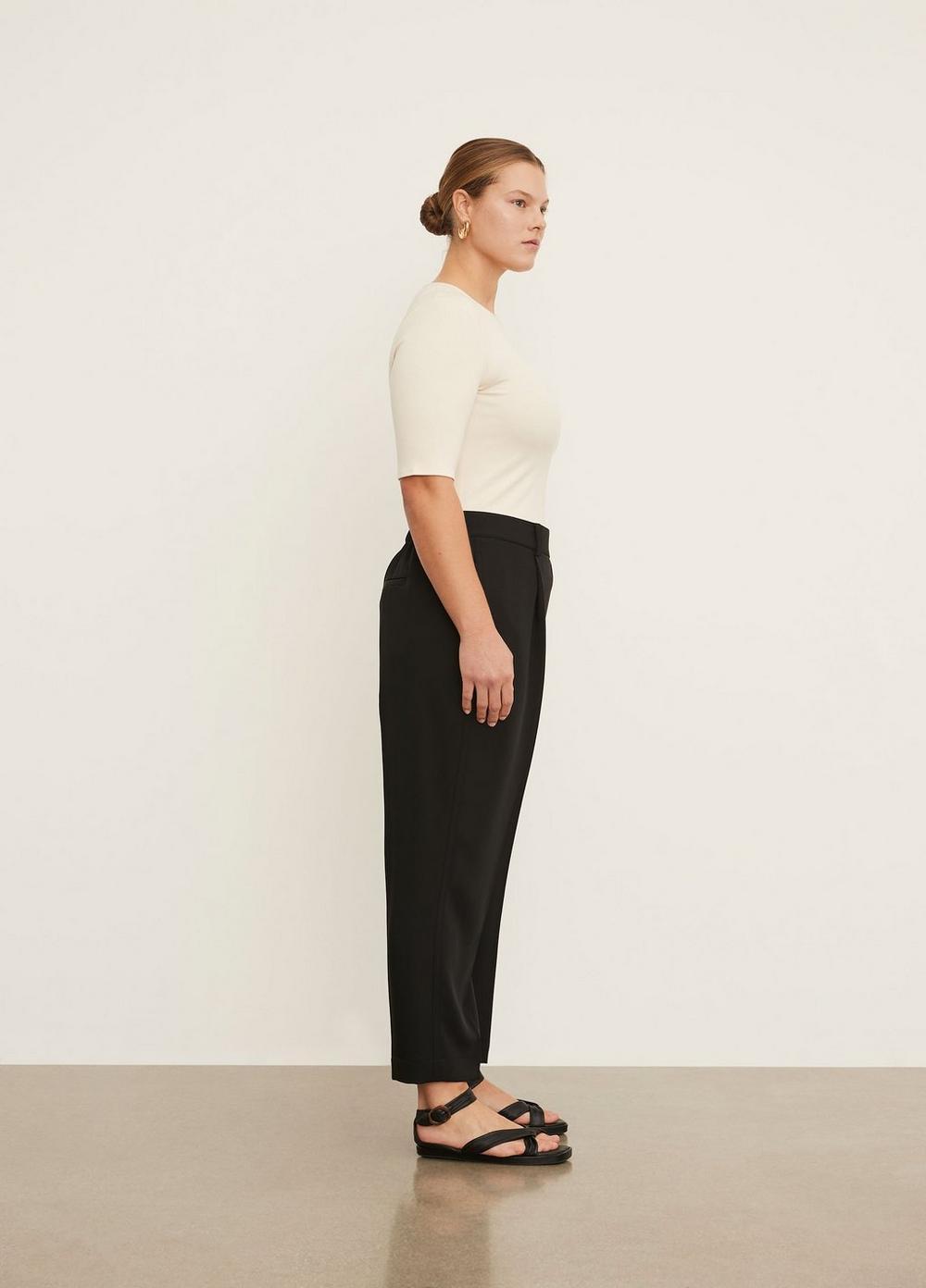 Womens Tapered Pull-On Pant, Black, Size 2XL Vince Product Image