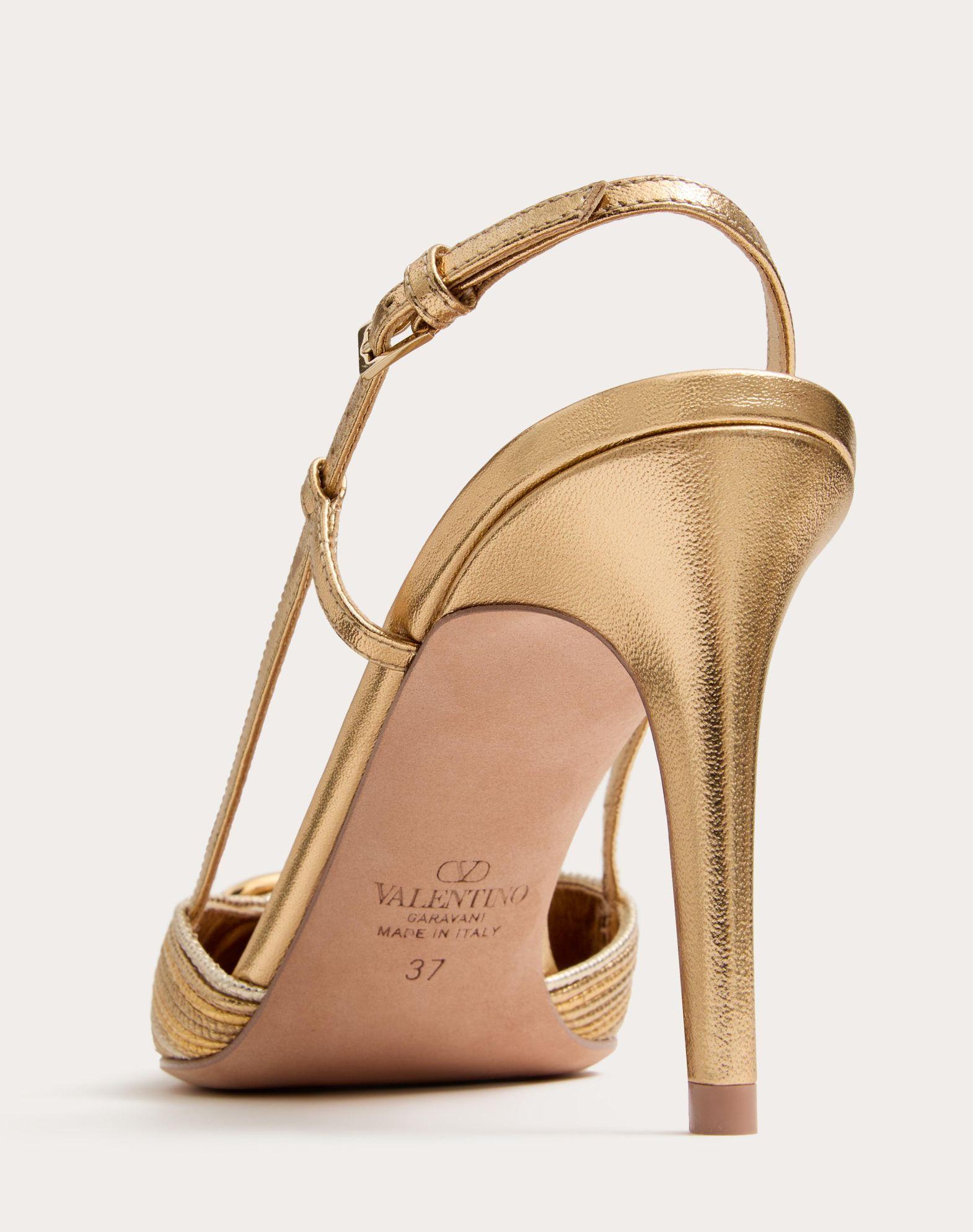 Vlogo Signature Metallic Slingback Pumps With Cornely Embroidery 80Mm Product Image