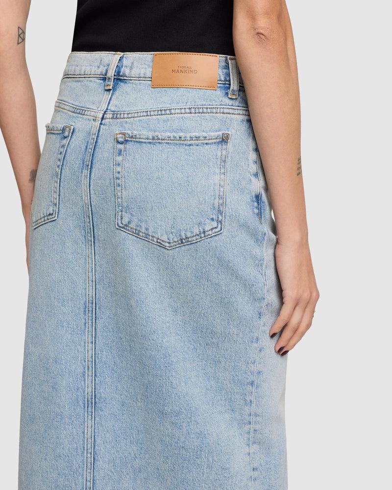 Amber Denim Midi Skirt Product Image