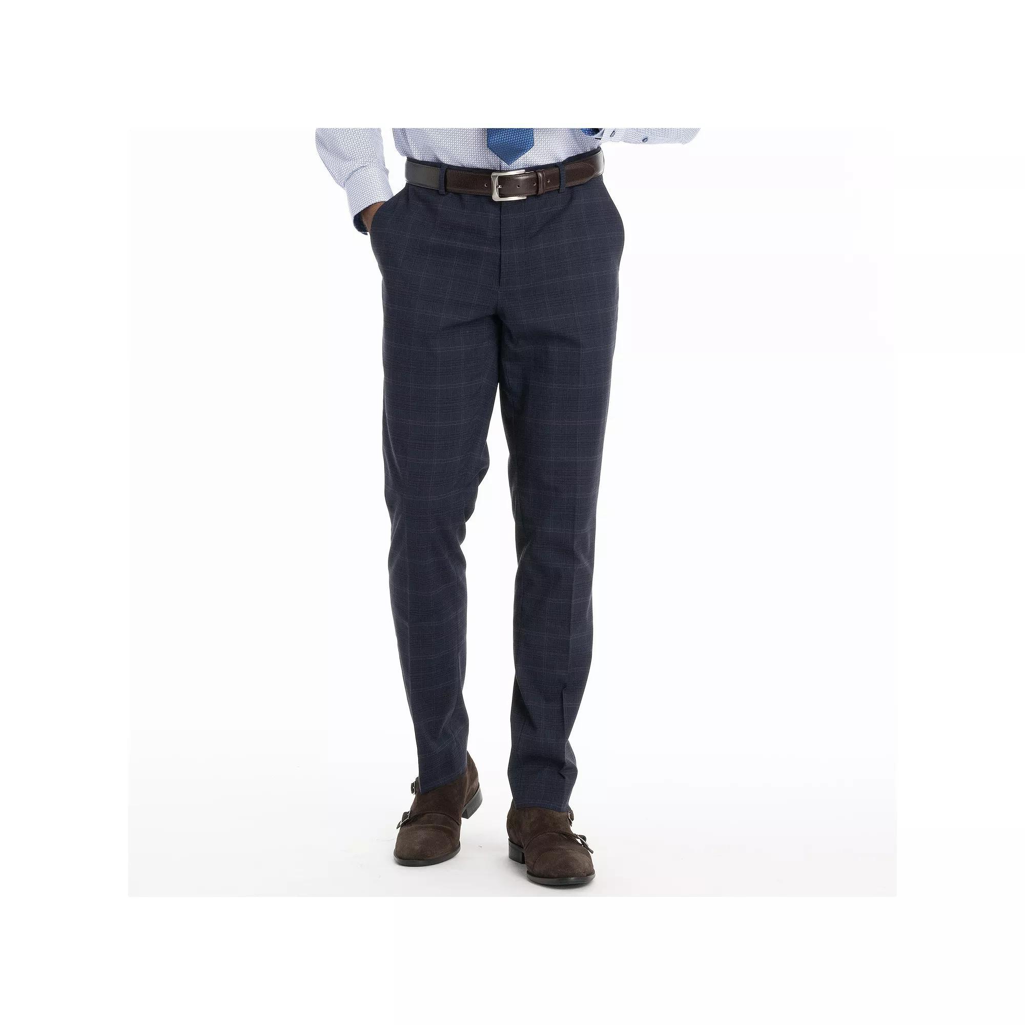 Men's Nick Graham Bowery Slim Fit Suit Pants, Size: 32X34, Blue Plaid Product Image