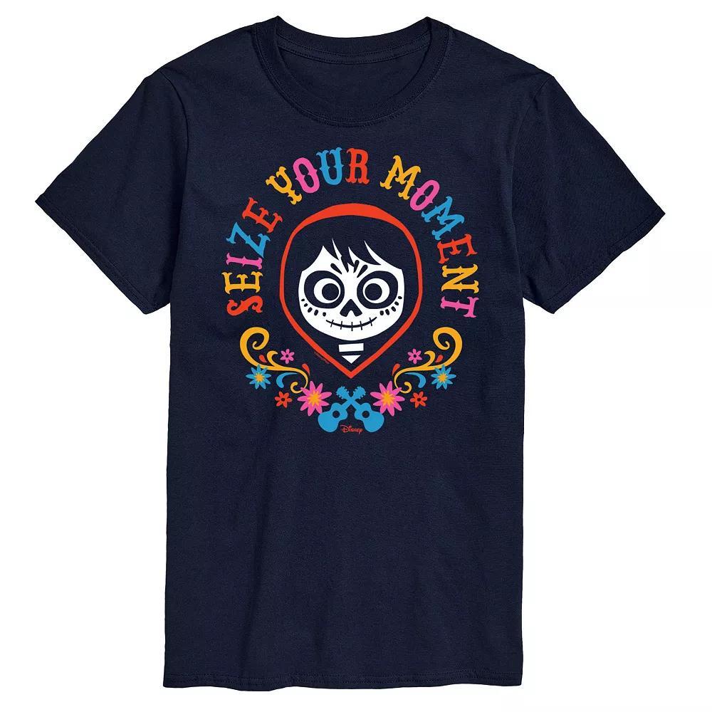 Disneys Coco Big & Tall Seize Your Moment Graphic Tee, Mens Blue Product Image