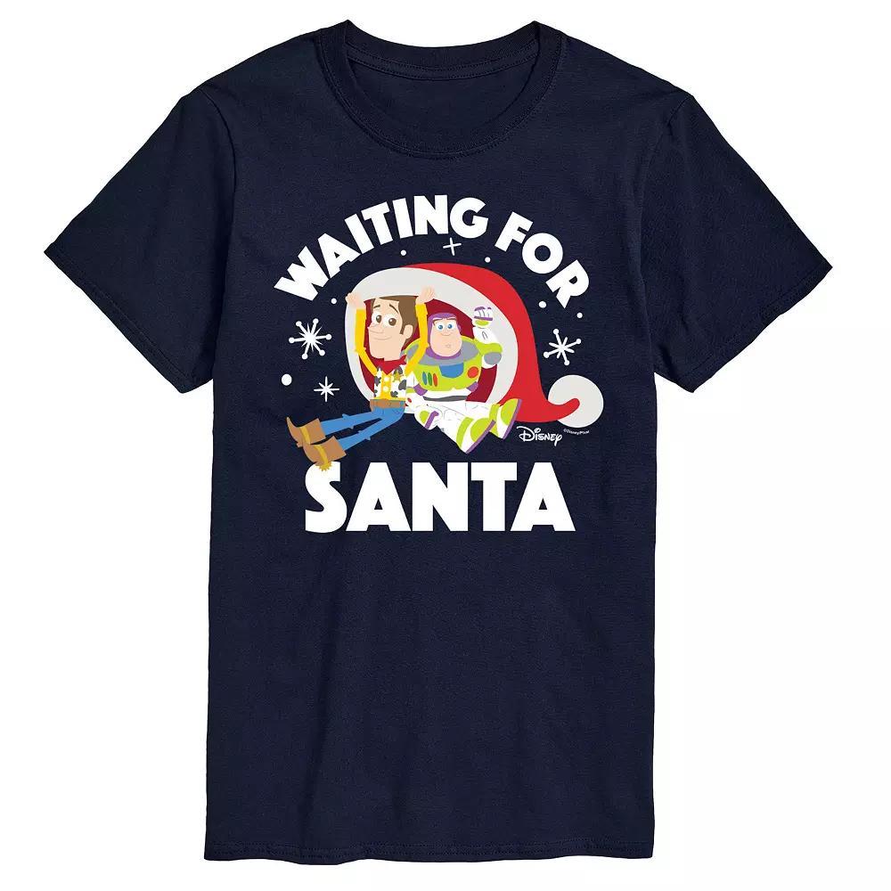 Disney / Pixars Toy Story Woody & Buzz Lightyear Mens Waiting For Santa Graphic Tee Product Image