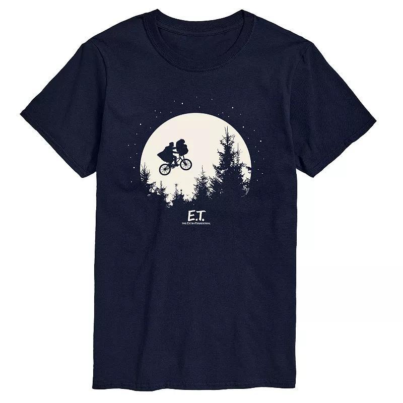 Mens Care Bears Space Out Dark Graphic Tee Blue Product Image
