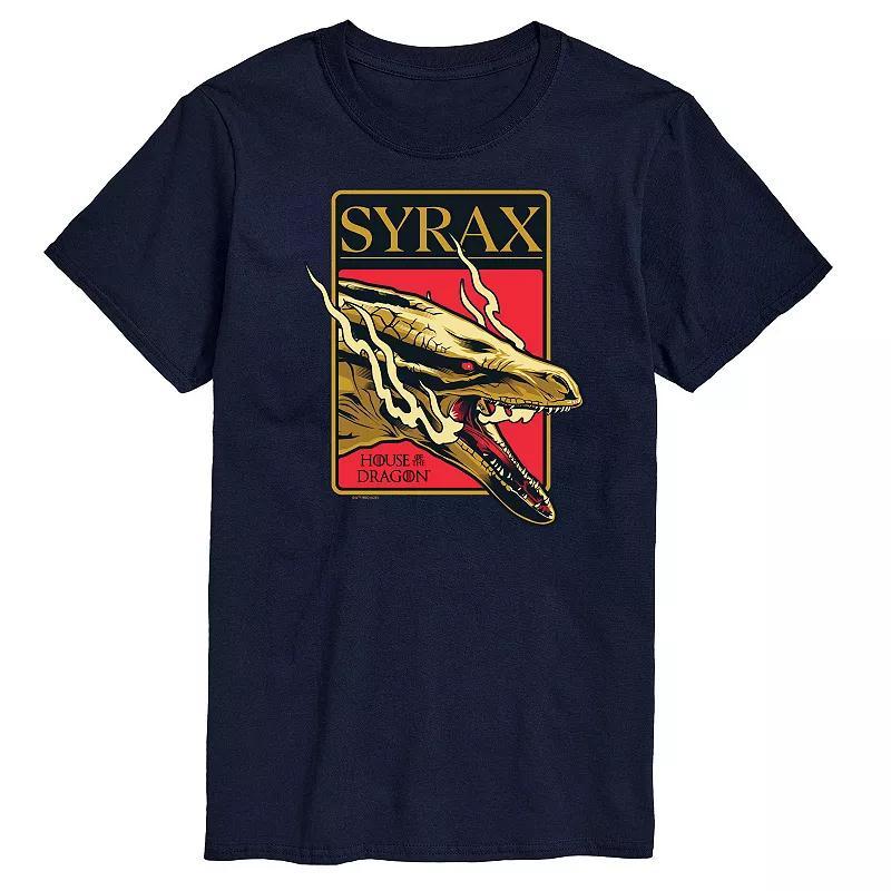 Mens House Of Dragon Syrax Badge Graphic Tee Grey Gray Product Image