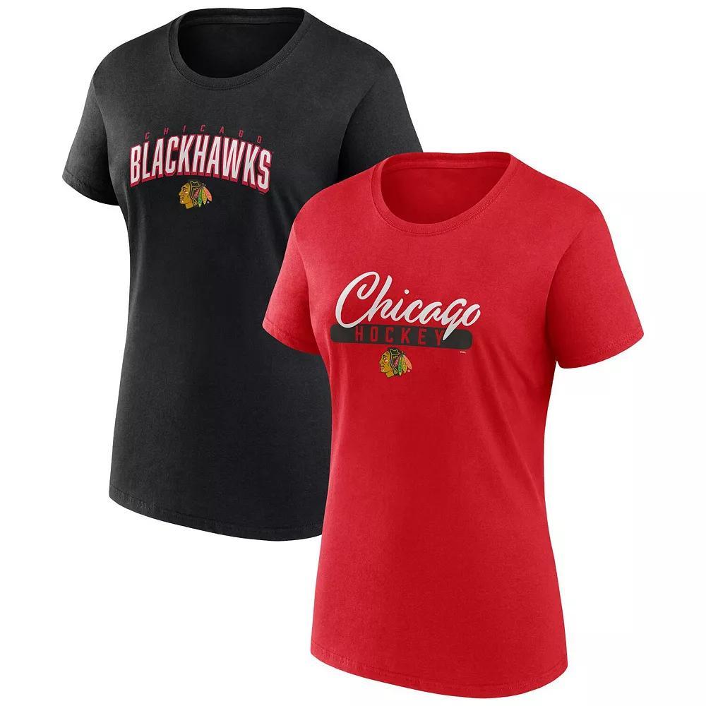 Women's Fanatics Branded Red/Navy Washington Capitals Two-Pack Fan T-shirt Set, Size: Large Product Image