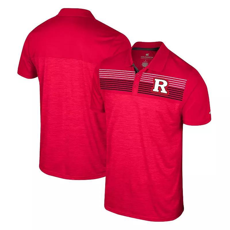 Mens Colosseum Scarlet Rutgers Scarlet Knights Langmore Polo Product Image