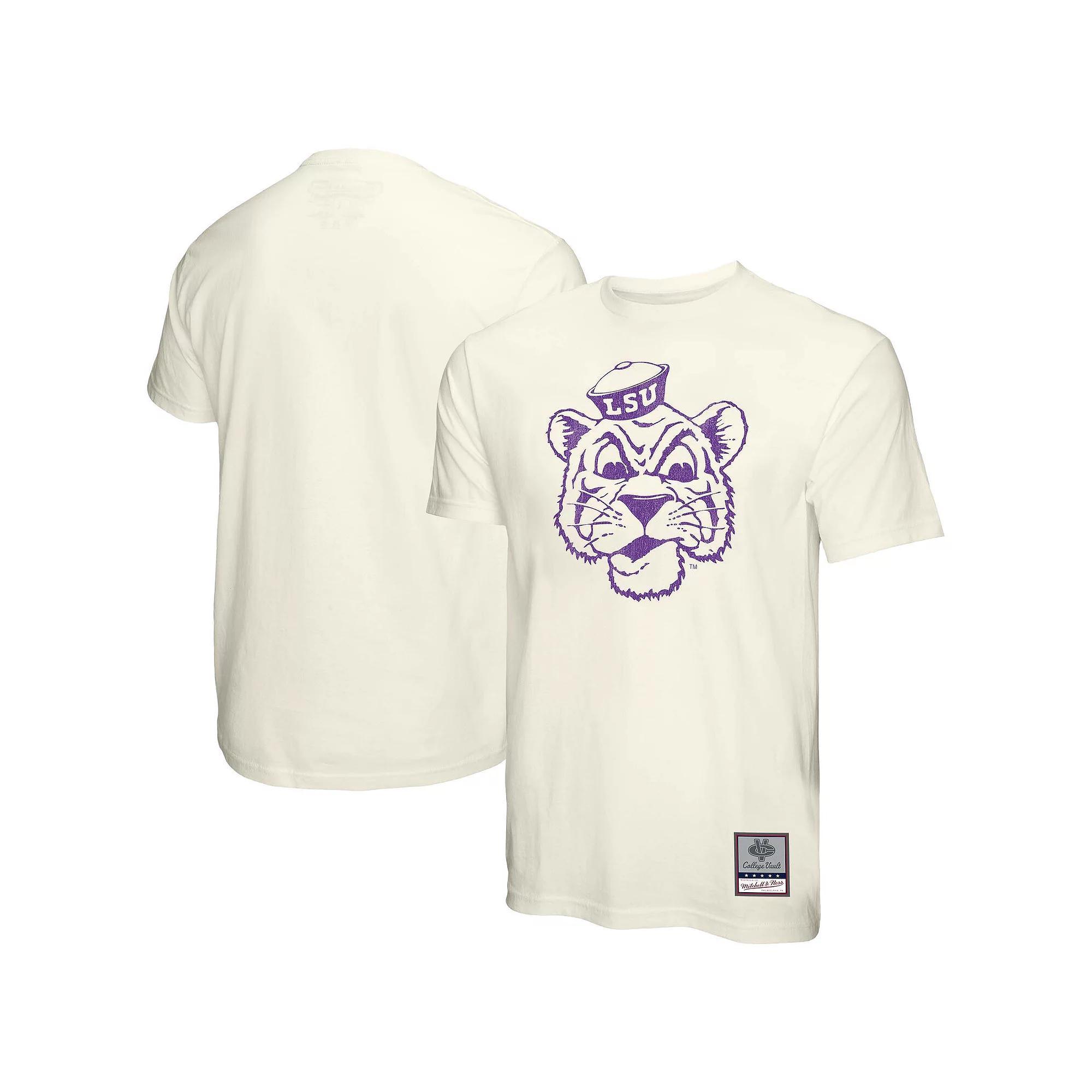 Men's Mitchell & Ness  Cream LSU Tigers Vintage Tone T-Shirt, Size: XL, Beige Product Image