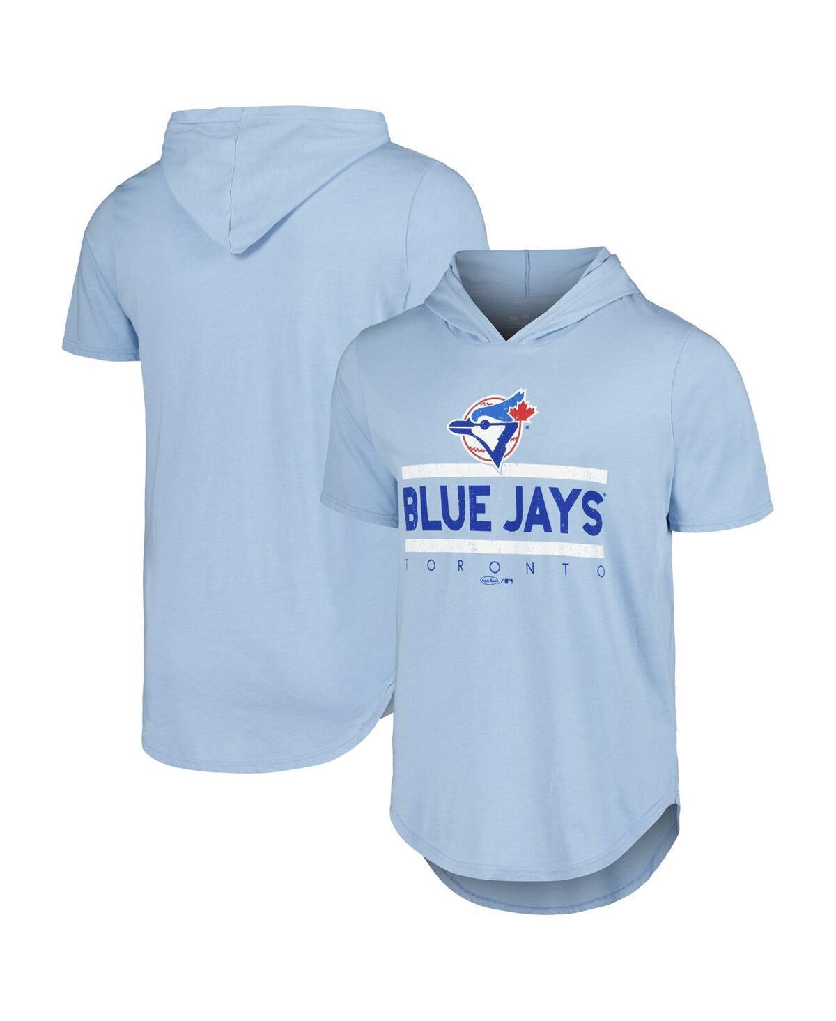 Men's Majestic Threads Powder Blue Toronto Blue Jays Tri-Blend Hoodie T-Shirt, Size: Medium, Jay Light Product Image