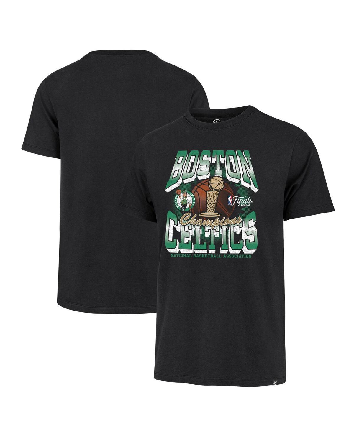 Men's '47 Black Boston Celtics 2024 NBA Finals Champions Big & Tall Retro Franklin T-Shirt, Size: XLT Product Image