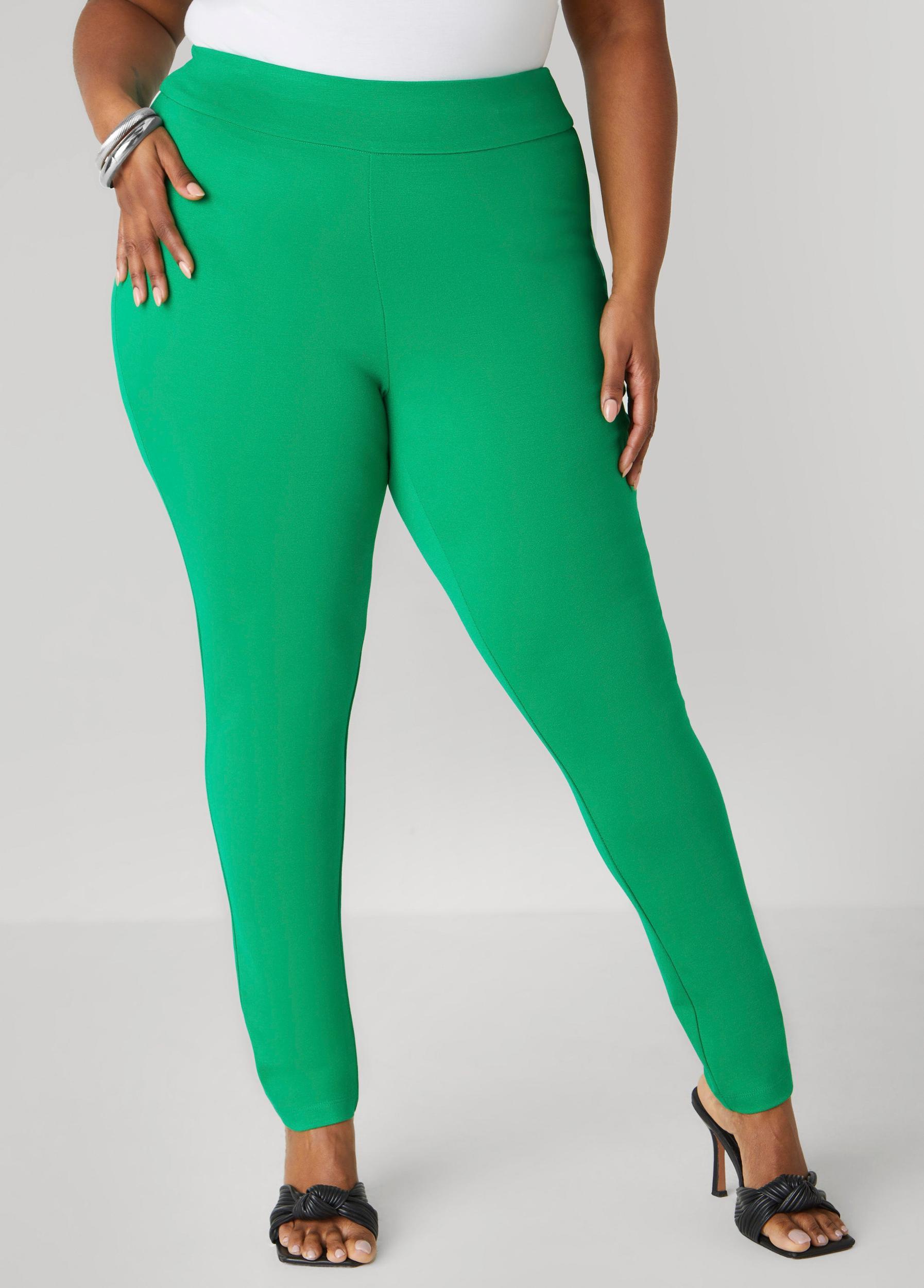 High Waist Ponte Pull On Leggings Product Image