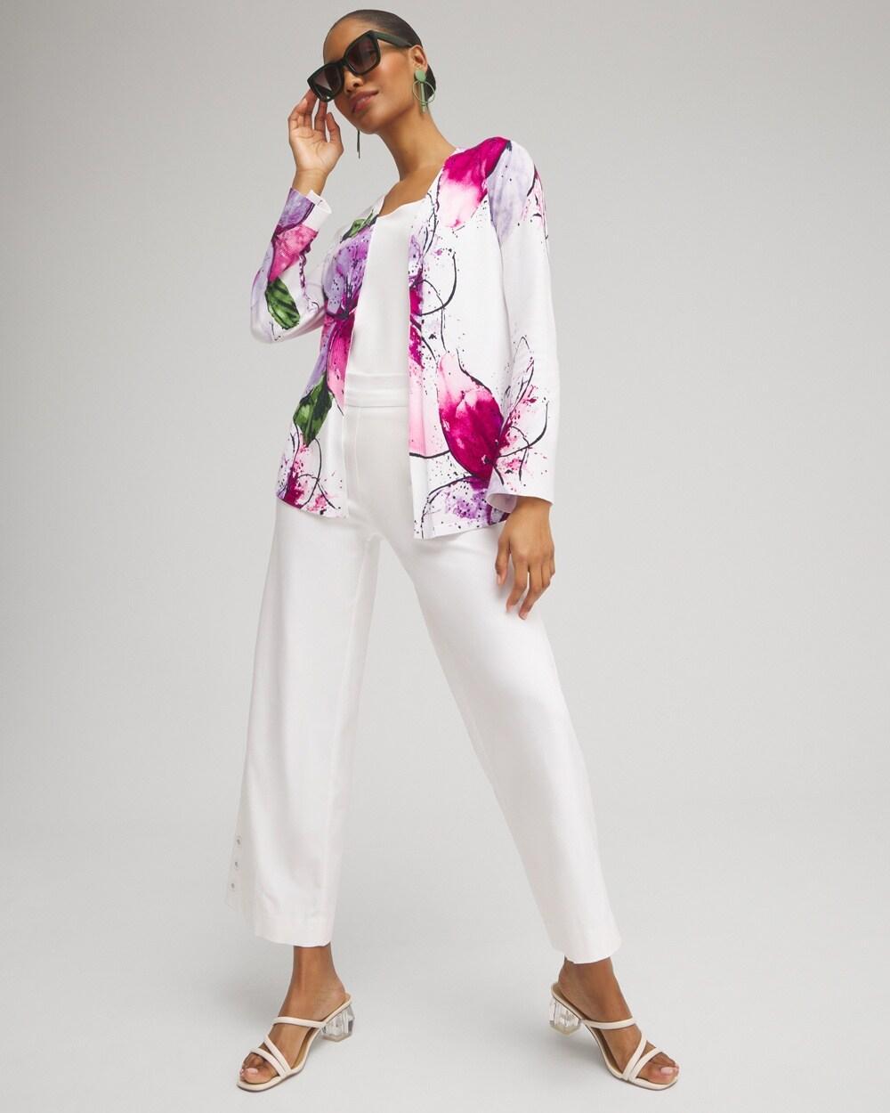 Spun Rayon Petals Flare Sleeve Cardigan Product Image