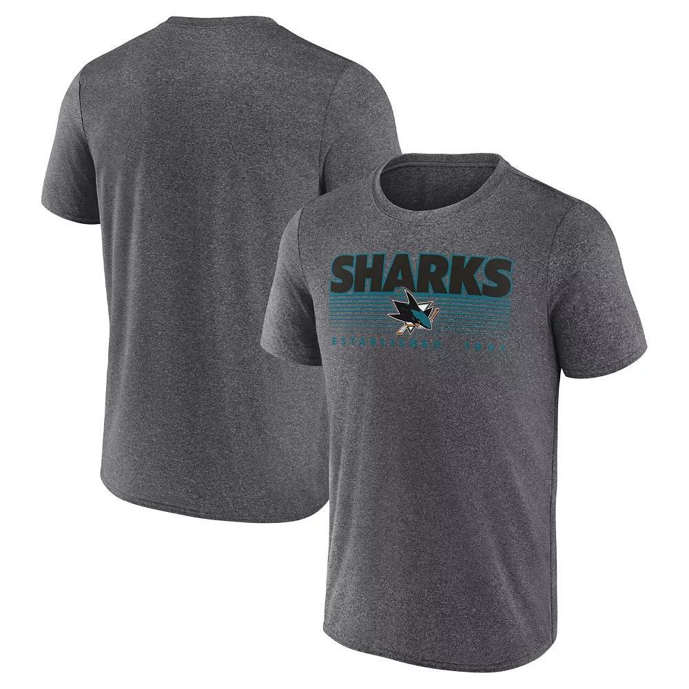 Men's Fanatics Branded Heathered Charcoal Philadelphia Flyers Prodigy Performance T-Shirt, Size: Small, Fly Charco Product Image