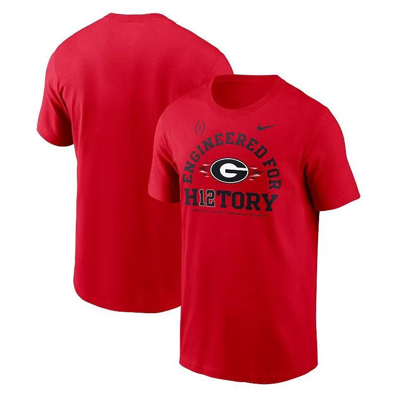 Men's Nike Red Georgia Bulldogs 2024 College Football Playoff Engineered for History T-Shirt, Size: Medium Product Image