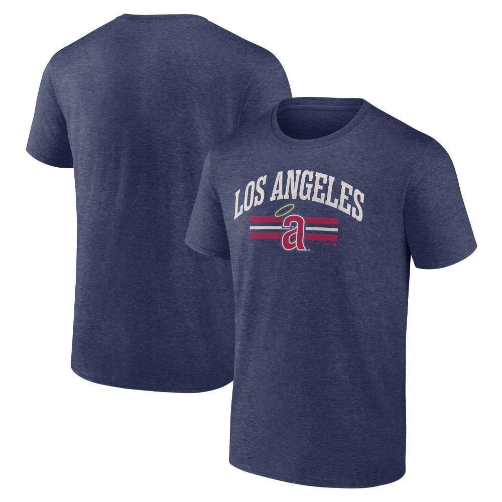 MLB Los Angeles Angels Men's Bi-Blend Short Sleeve T-Shirt : Cotton-Polyester, Tagless Product Image