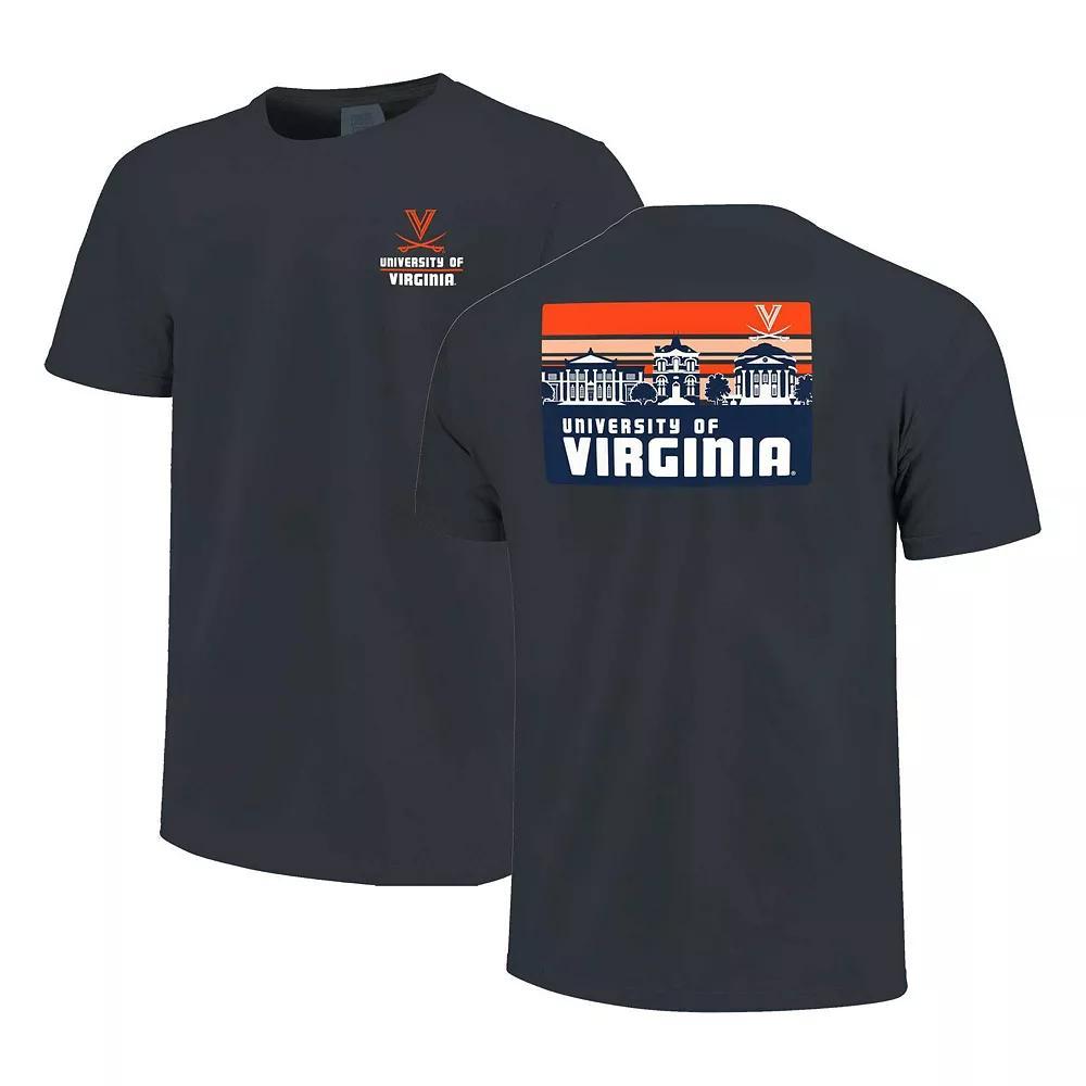 Men's Navy Michigan Wolverines Striped Campus Skyline T-Shirt, Size: Large, Blue Product Image