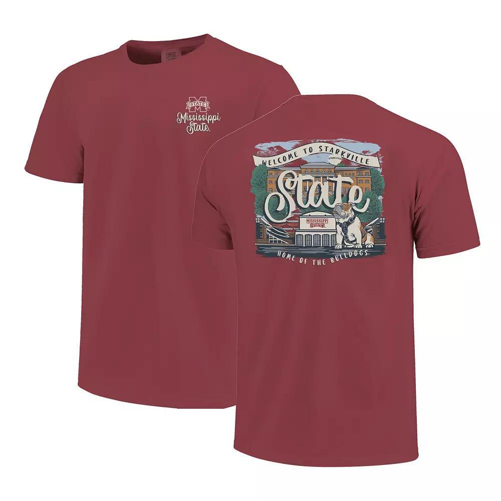 Men's Maroon Virginia Tech Hokies Striped Campus Skyline T-Shirt, Size: Medium, Red Product Image