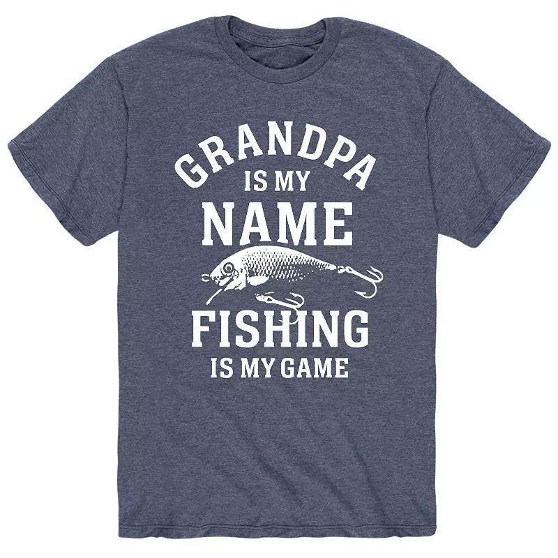 Men's Grandpa Fishing Game Tee, Size: Small, Blue Product Image