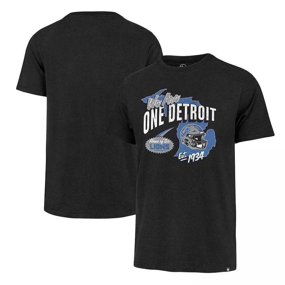 Men's '47  Black Detroit Lions Regional Franklin T-Shirt, Size: XL Product Image