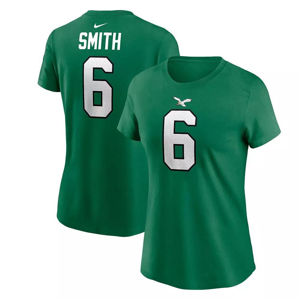 Women's Nike DeVonta Smith Kelly Green Philadelphia Eagles Player Name & Number T-Shirt, Size: XL Product Image