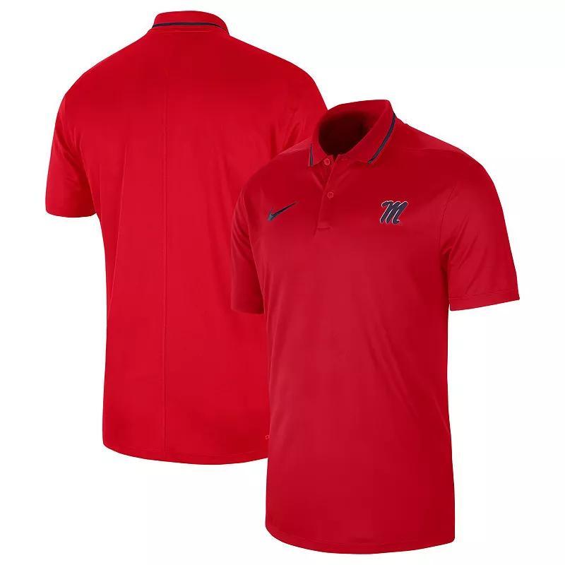 Men's Nike  Red Ole Miss Rebels 2023 Sideline Coaches Performance Polo, Size: 2XL Product Image