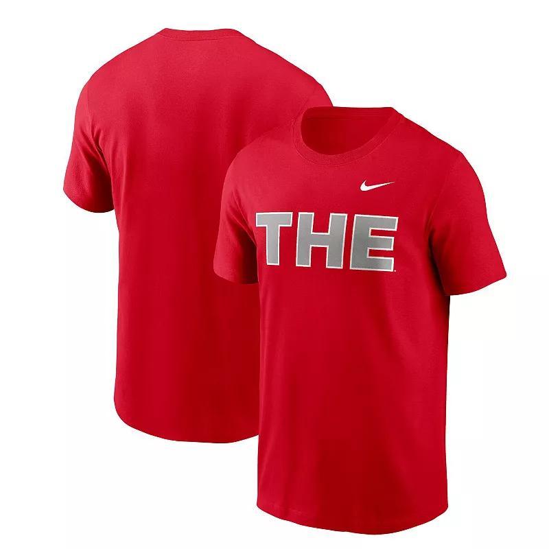 Men's Nike Scarlet Ohio State Buckeyes THE T-Shirt, Size: 2XL, Red Product Image