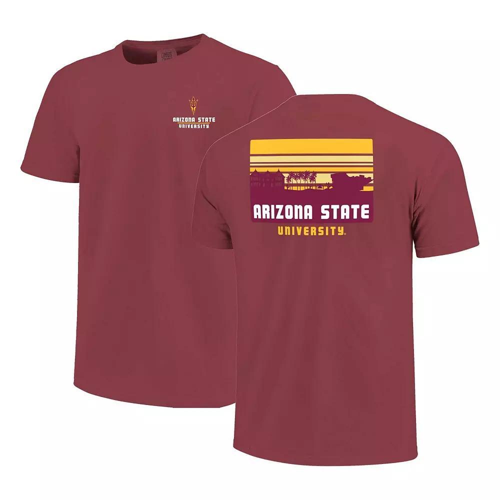 Men's Maroon Arizona State Sun Devils Striped Campus Skyline T-Shirt, Size: 3XL, Red Product Image