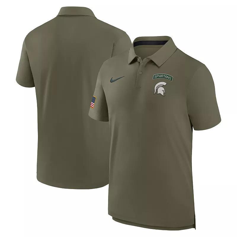 Men's Nike Olive Michigan State Spartans 2024 Military Appreciation Tour Performance Polo, Size: Medium, Team Product Image