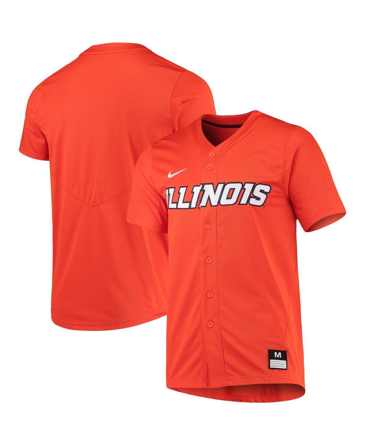 Men's Nike Orange Illinois Fighting Illini Replica Baseball Jersey, Size: 3XL Product Image
