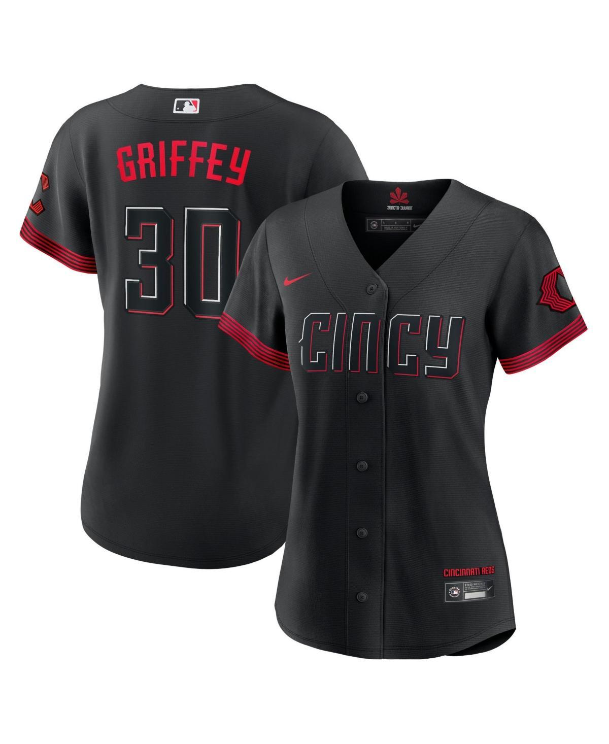 Womens Nike Ken Griffey Jr. Black Cincinnati Reds City Connect Replica Player Jersey Product Image