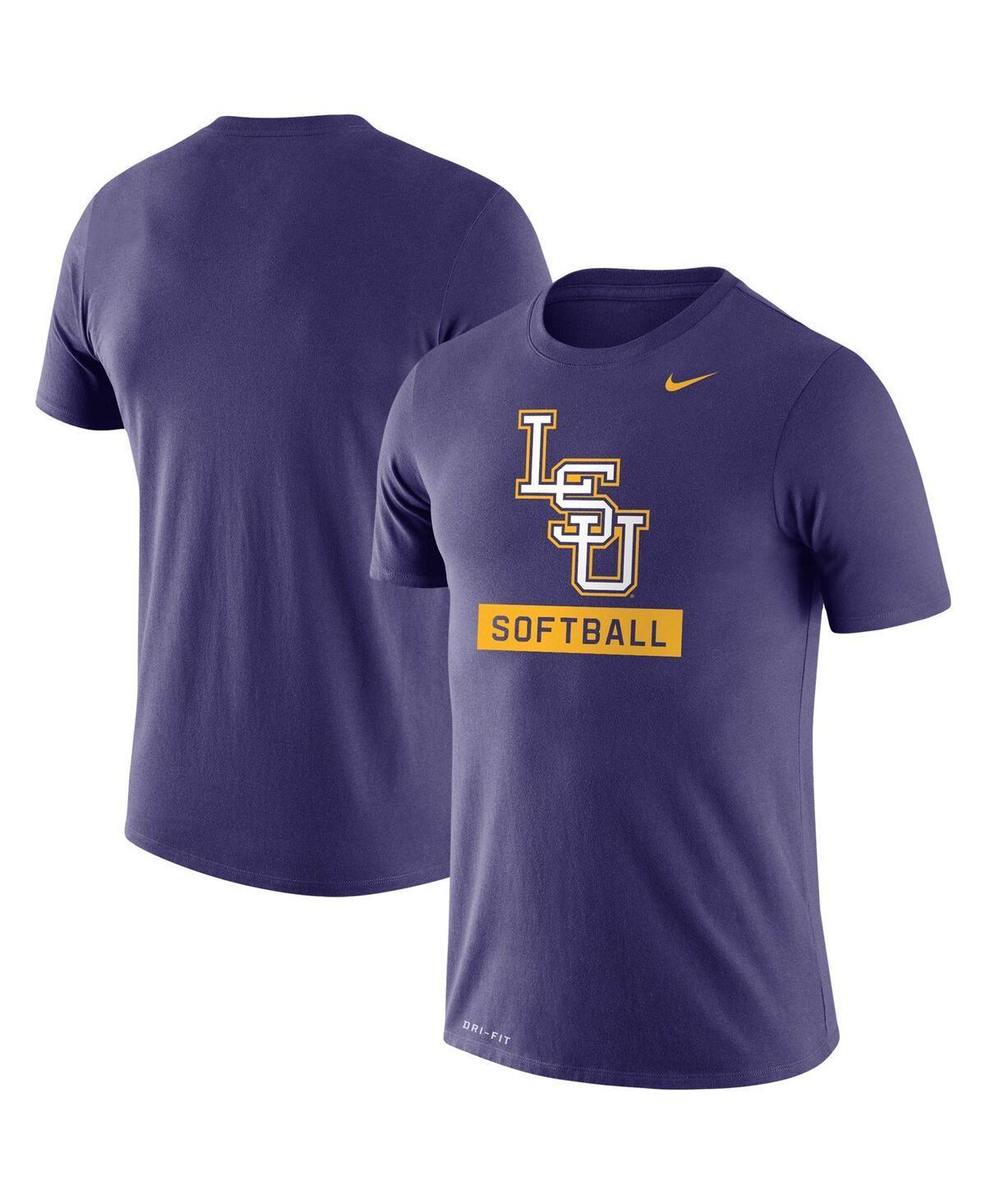 Mens Nike LSU Tigers Softball Drop Legend Slim Fit Performance T-Shirt Product Image