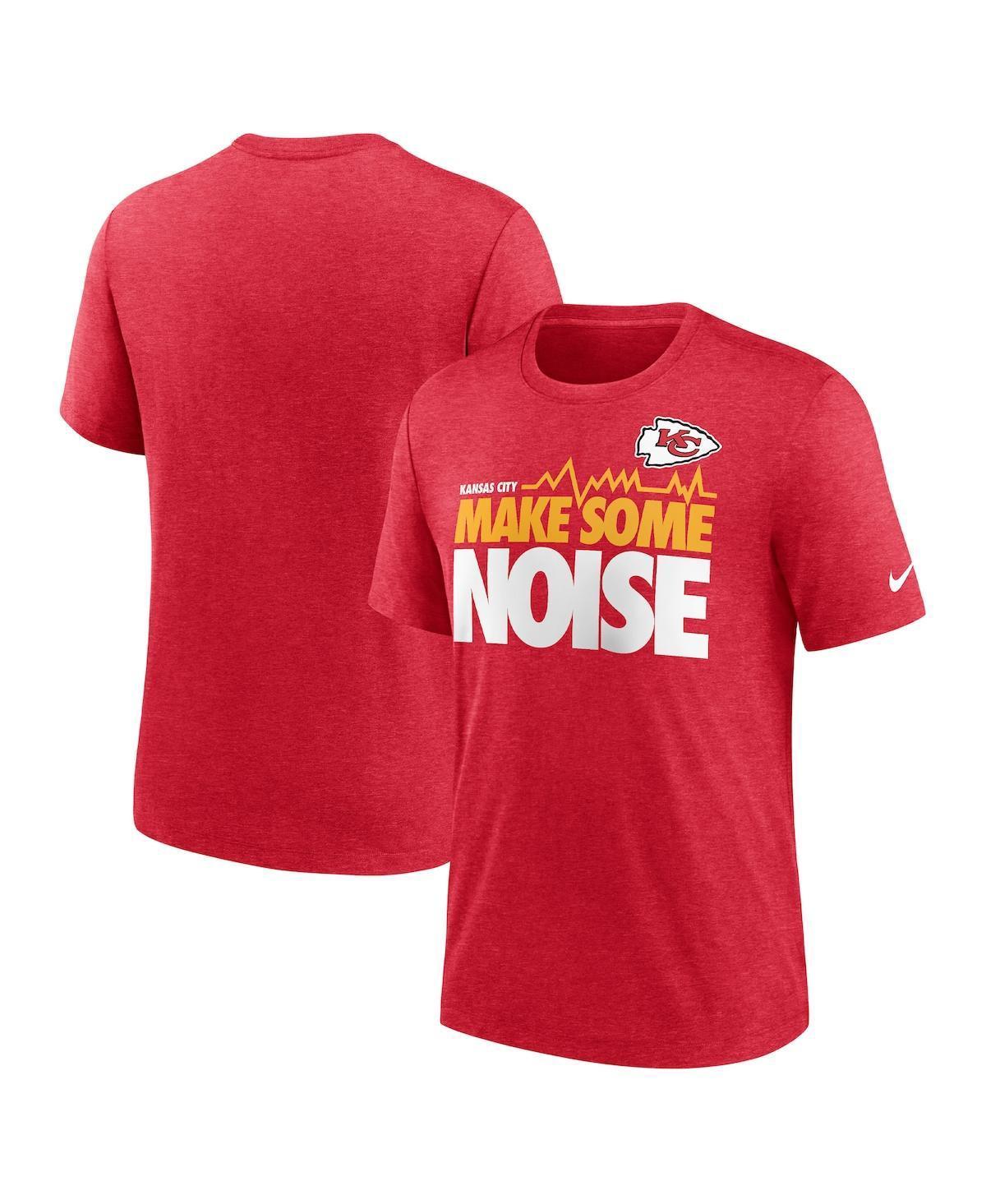 Men's Nike Heathered Red Kansas City Chiefs Local Tri-Blend T-Shirt, Size: Large Product Image