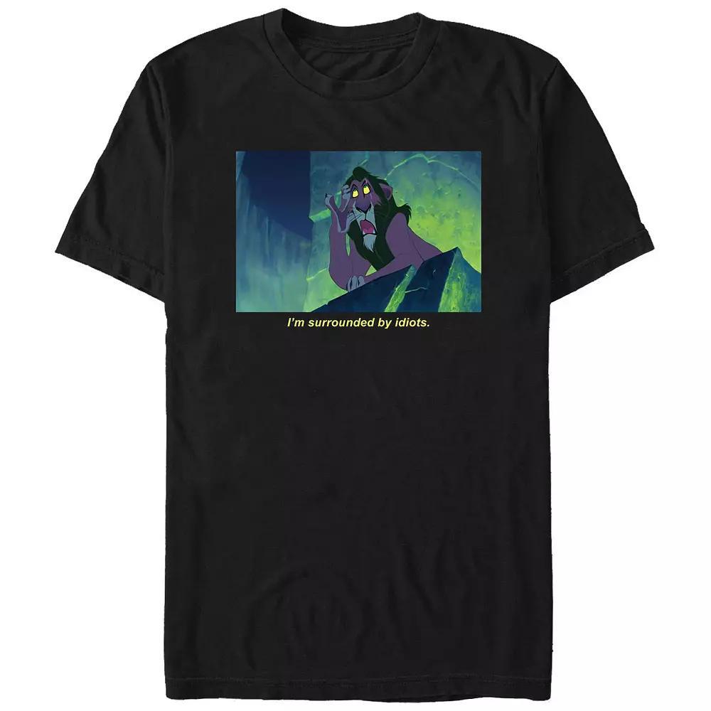 Big & Tall The Lion King Scar I'm Surrounded By Idiots Graphic Tee, Men's, Size: 3XL Tall, Black Product Image