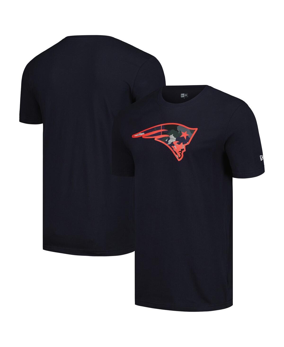 Men's New Era Navy New England Patriots Camo Logo T-Shirt, Size: Medium, Blue Product Image