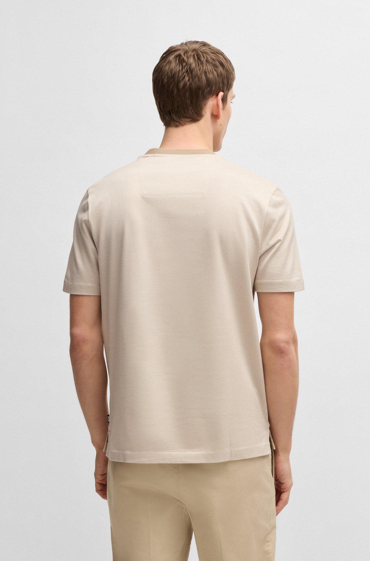 Mercerized-cotton T-shirt with micro pattern Product Image