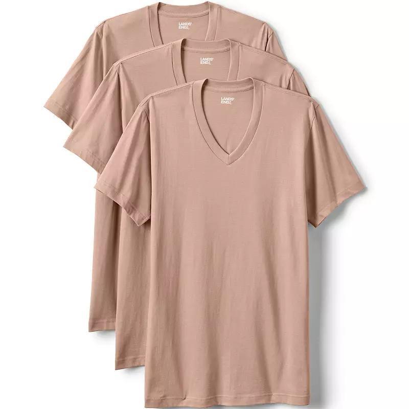 Big & Tall 3-Pack V-Neck Undershirt, Men's, Size: Medium Tall, Black Product Image