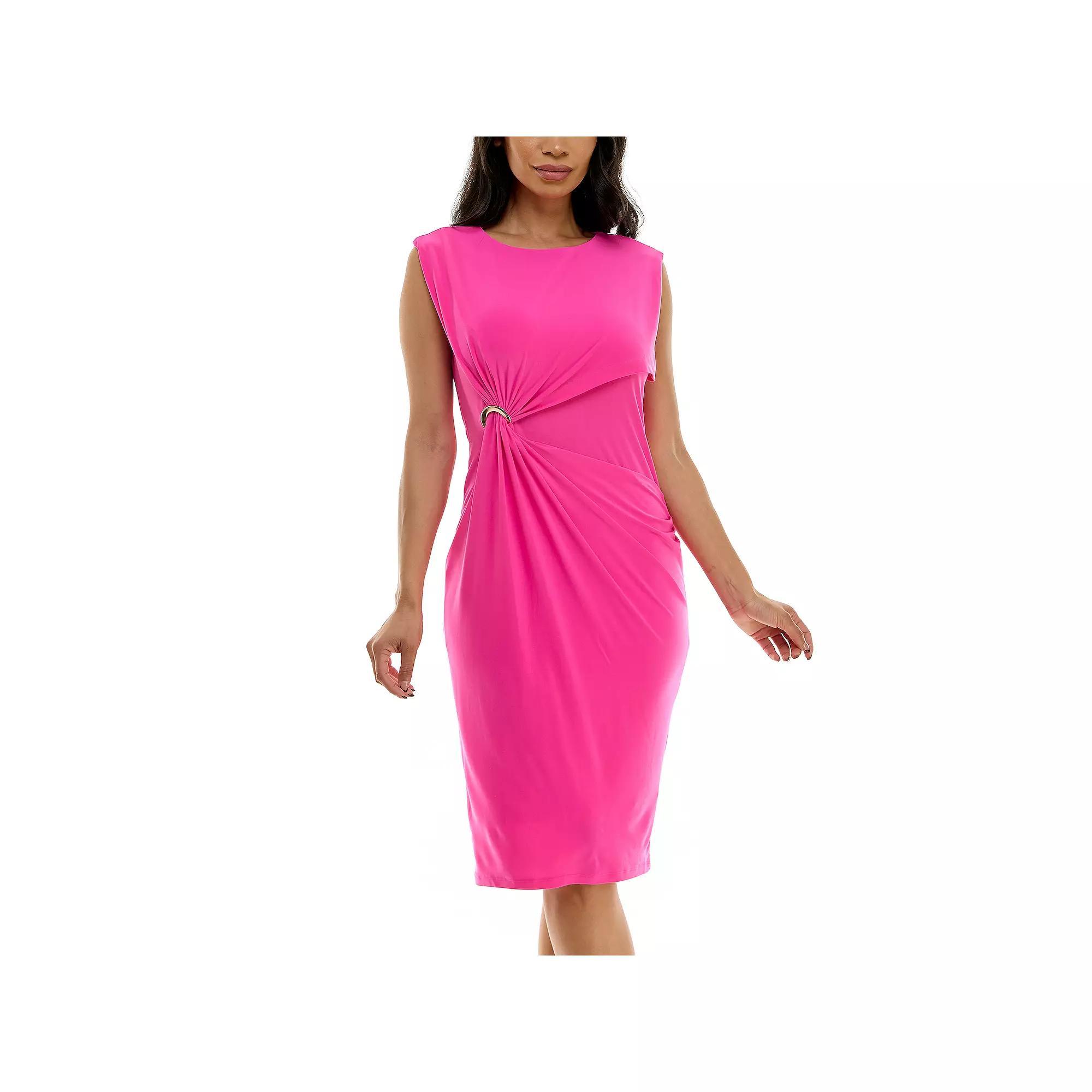 Women's Nina Leonard Wrap Around Dress, Size: Medium, Pink Product Image