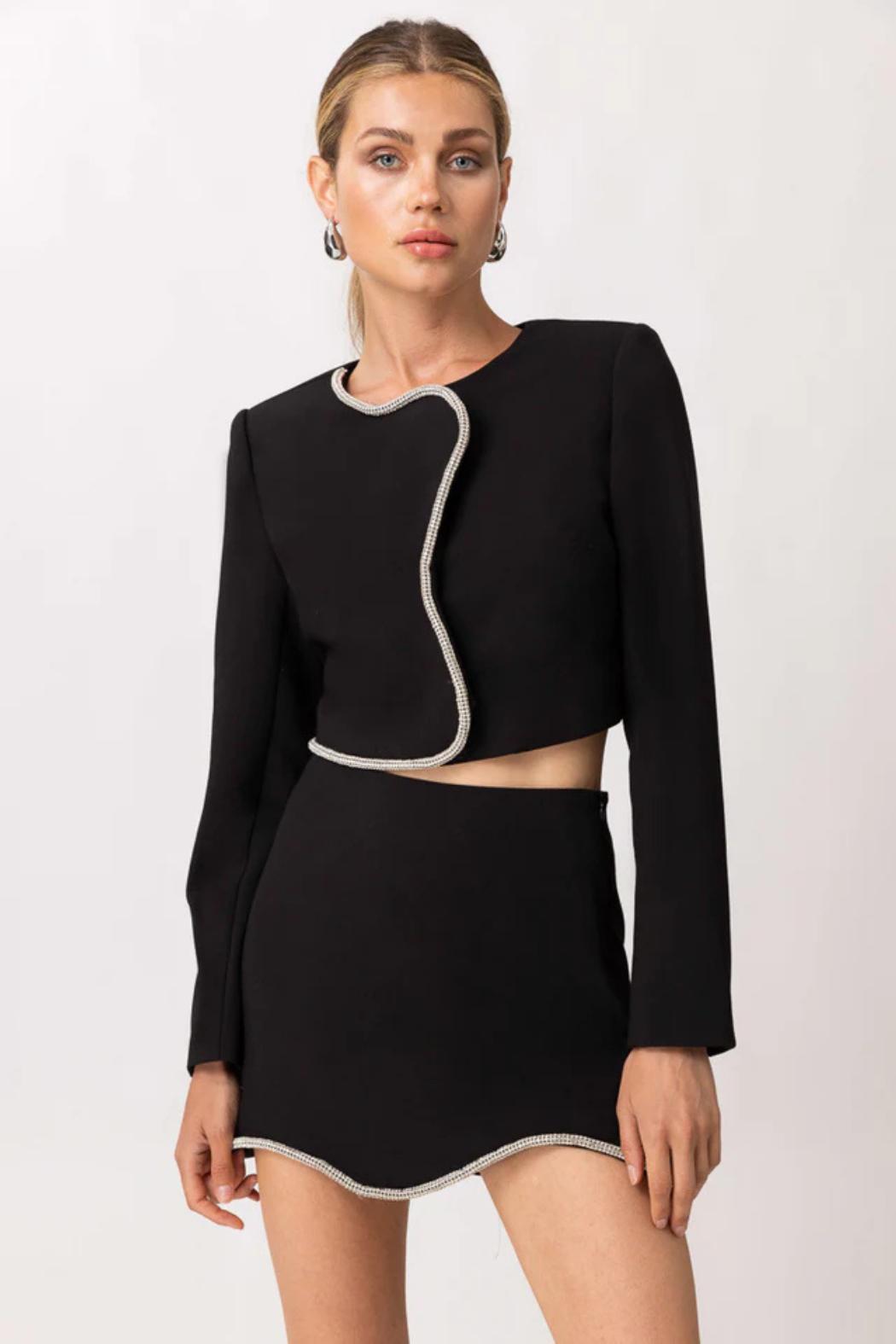 "Tate" Rhinestone Det Top Product Image
