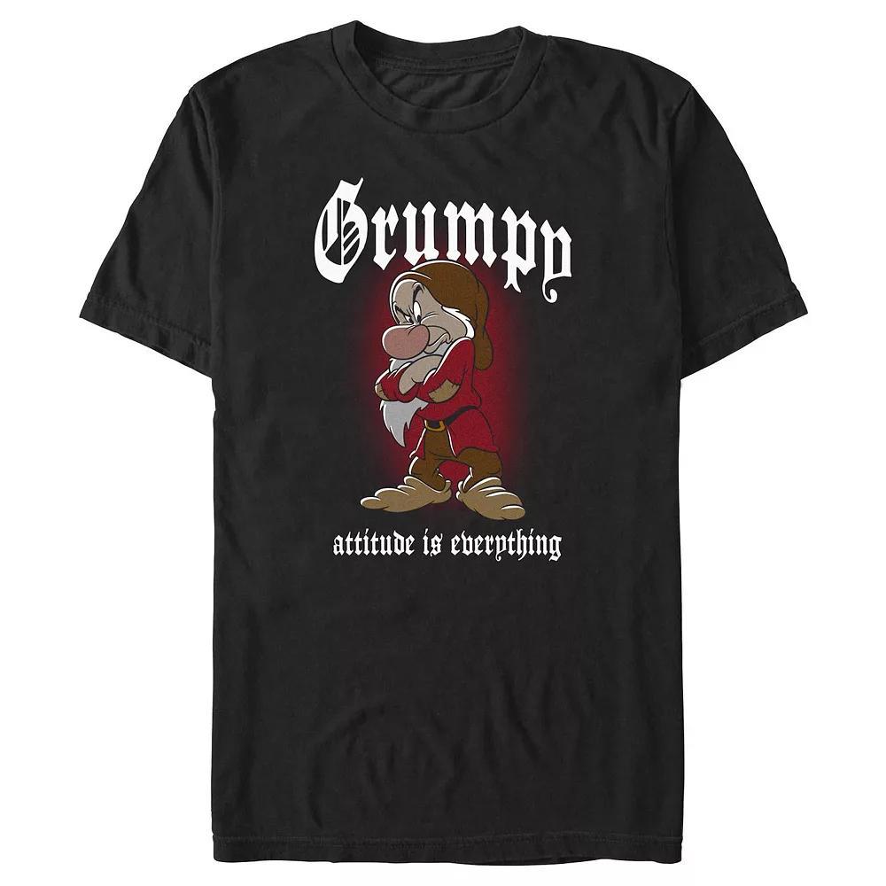 Disney's Snow White And The Seven Dwarfs Grumpy Attitude Is Everything Big & Tall Graphic Tee, Men's, Size: Large Tall, Black Product Image