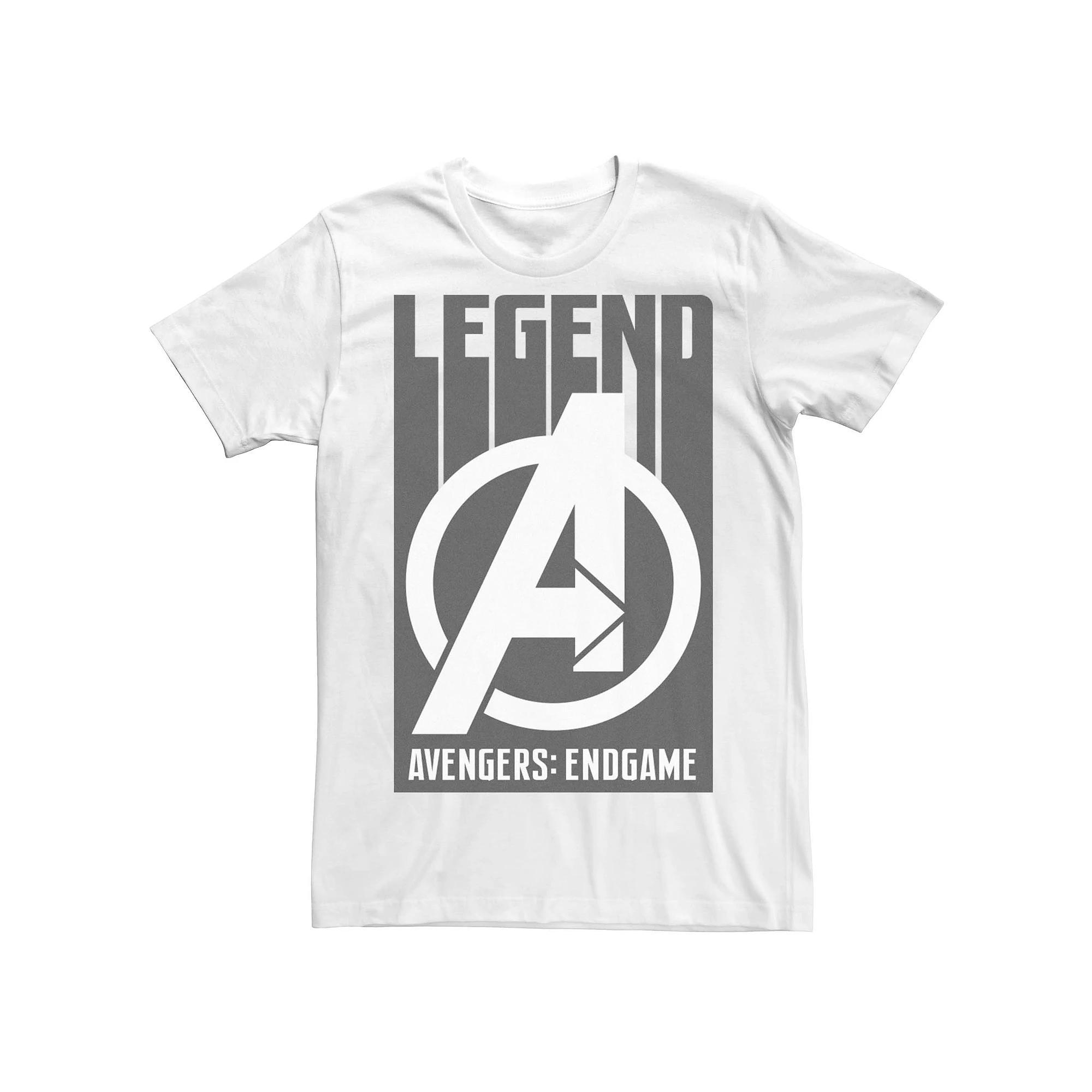 Men's Marvel "Avengers: Endgame" Legend Logo Poster Tee, Size: Medium, White Product Image