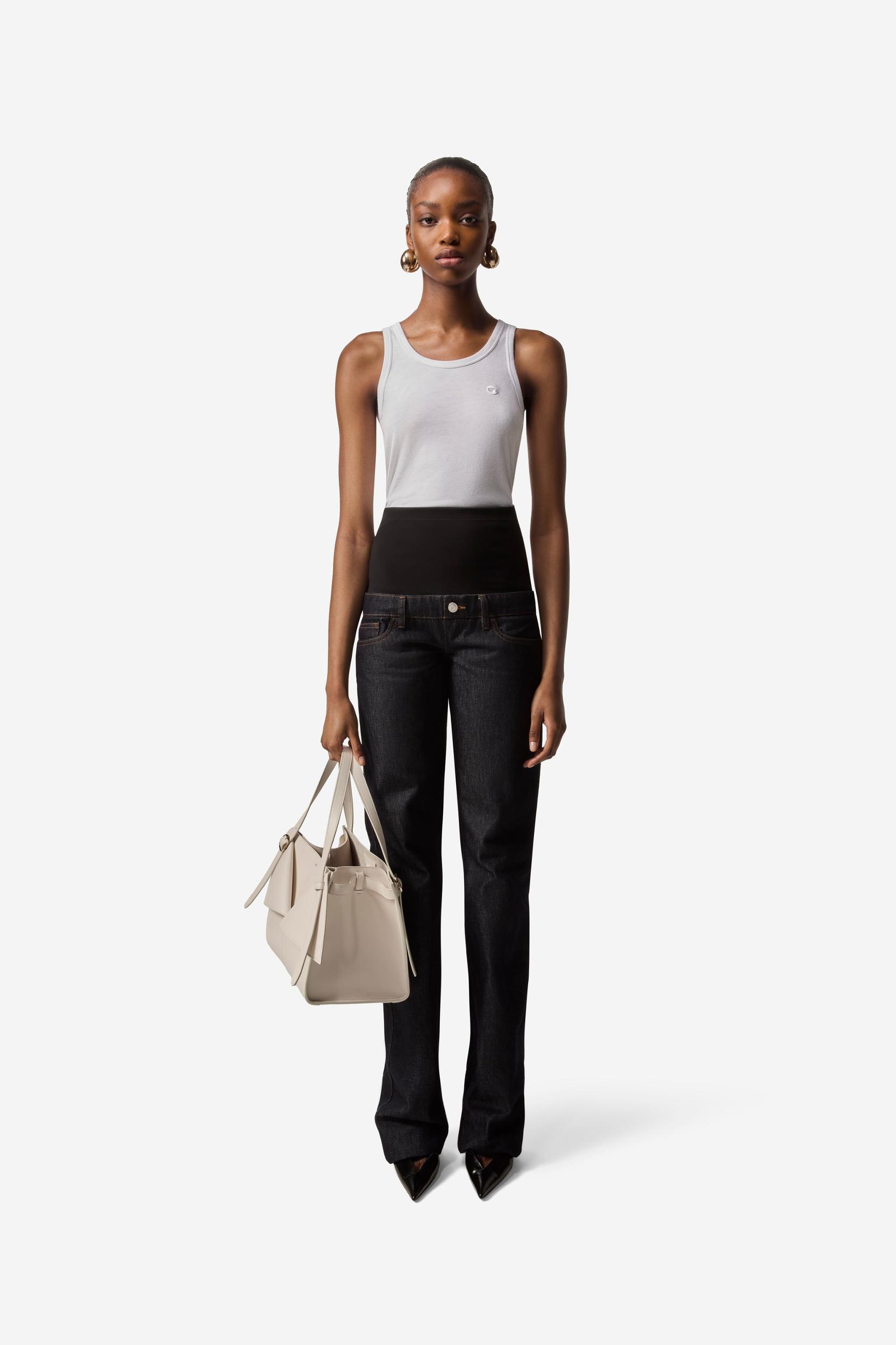 Jersey Hybrid Denim Trousers Product Image